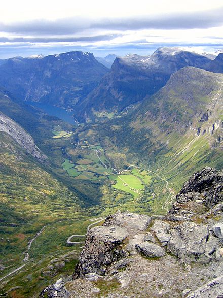 Geirangerfjord and Geiranger from Dalsnibba