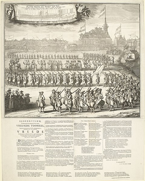 File:Optocht van de burgers van het dorp Jisp ter viering van de Vrede van Rijswijk, 1697, RP-P-OB-76.481.jpg