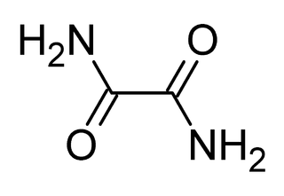 Oxamide is the organic compound with the formula (CONH2)2. This white crystalline solid is soluble in ethanol, slightly soluble in water and insoluble in diethyl ether. Oxamide is the diamide derived from oxalic acid.