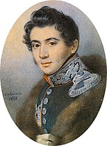 Nikita Mikhailovich Muravyov, porträtt av Pyotr Sokolov, 1824