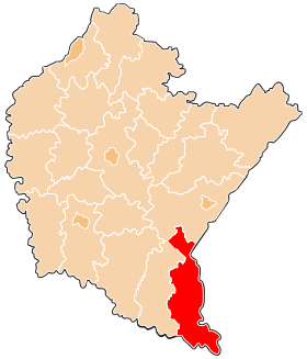 Localisation de Powiat des Bieszczady