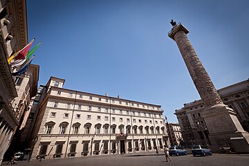 Palacio Chigi, residencia oficial del Presidente del Consejo de Ministros de Italia.