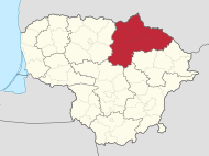 Districtus Panevezensis: situs