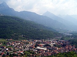 vista sul paese dall'alto