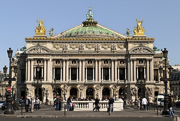 The Palais Garnier on the Place de l'Opéra