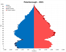 City of Peterborough's population pyramid Peterborough population pyramid.svg