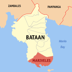 Mapa a pakabirukan ti Mariveles