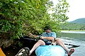 Picking wild blueberries by kayak at Douthat State Park Virginia with Junie B (28241202175).jpg