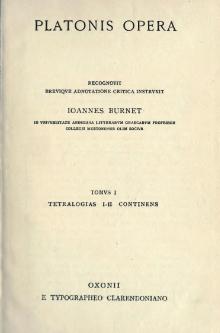 Platonis opera, ed. Burnet, tomus I.djvu