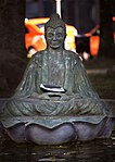 Buddha on a Lotus Flower sculpture