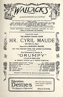 Program for week of January 19, 1914 Program page from Wallack's Theatre 1914-01-19.jpg