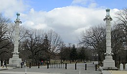 The columns at the park entrance outside Bartel-Pritchard Square Prospect Park Bartel-Pritchard Circle Columns.jpg