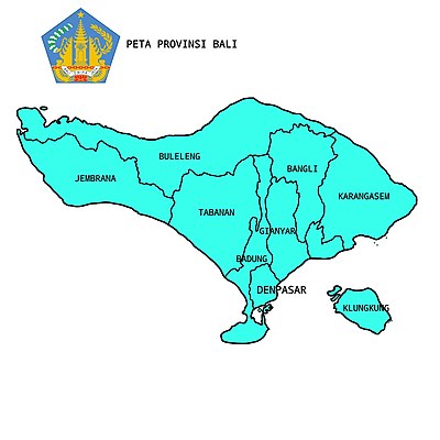 Peta Administrasi Provinsi Bali
