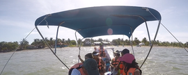 Paseo en barco en alta mar desde Punta Allen