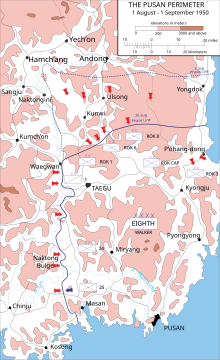 A map of a perimeter on the southeastern tip of a land mass