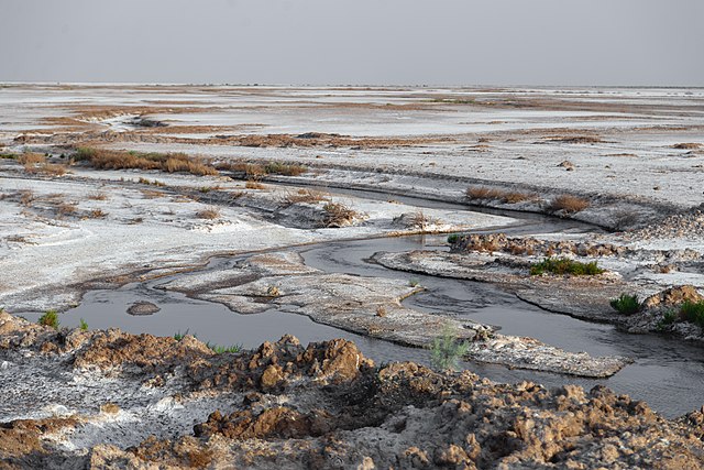 تصویری از تالاب مره در پارک ملی کویر، بخش استان قم