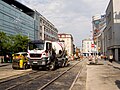 Čeština: Pohled na zastávku Anděl dc z Řep, rekonstrukce tramvajové trati Anděl – Sídliště Řepy English: Anděl tram stop, reconstruction of tram track Anděl – Sídliště Řepy