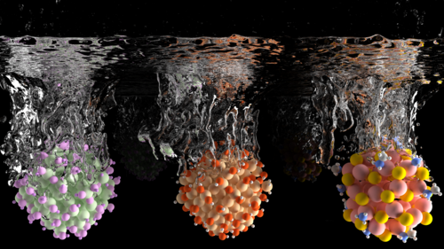 Atomistic models of quantum dots by Nbrawand. Atomistic models of quantum dots were constructed through density functional theory calculations to study their theoretical efficiency for photovoltaic applications, and later used to render this image.