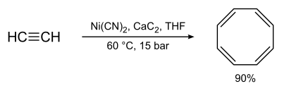 Synthese van cyclo-octatetraeen volgens Reppe