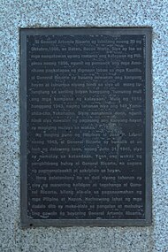 Description on Ricarte's monument