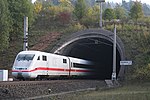 A(z) Hannover–Würzburg nagysebességű vasútvonal lap bélyegképe