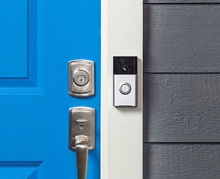 Ring video doorbell with Wi-Fi camera