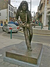 Statue of Ballyshannon native, musician Rory Gallagher Rory Gallagher Statue - Ballyshannon.jpg
