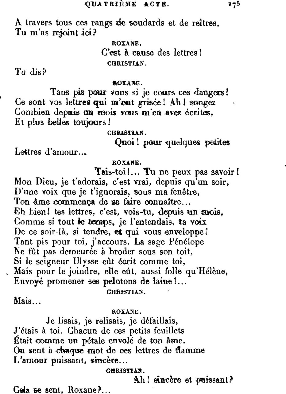 lettre de cyrano à roxane