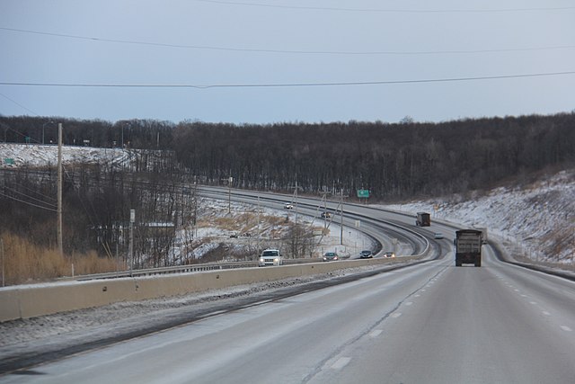 US 22 eastbound in Jackson Township