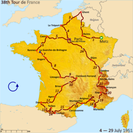 Ruta del Tour de Francia de 1951.png