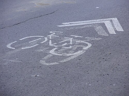 A bicycle route in Montreal