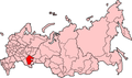 Bashkortostan on the old map of Russia