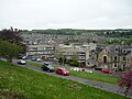 Looking over Hawick and surrounding green hills, from the Stirches suburb (2018)