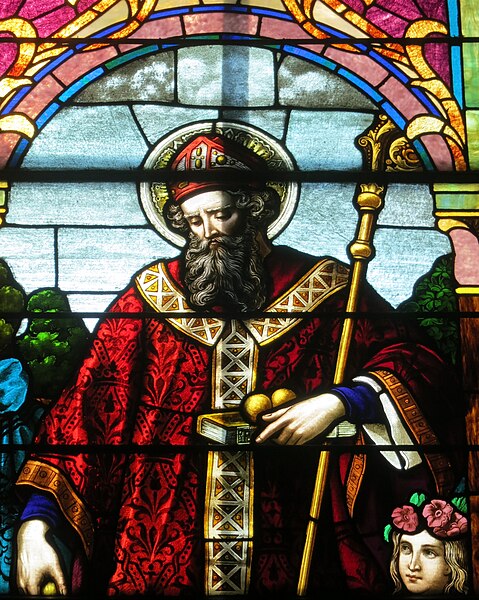 File:Saint Nicholas Church (Osgood, Ohio) - stained glass, Saint Nicholas - detail.jpg