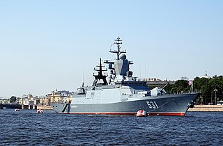 Russian corvette <i>Soobrazitelny</i> Steregushchiy-class corvette