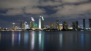 Pogled noću na San Diego