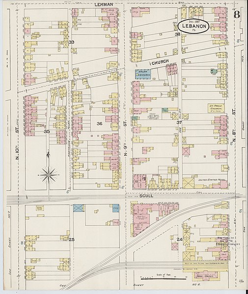 File:Sanborn Fire Insurance Map from Lebanon, Lebanon County, Pennsylvania. LOC sanborn07762 001-8.jpg