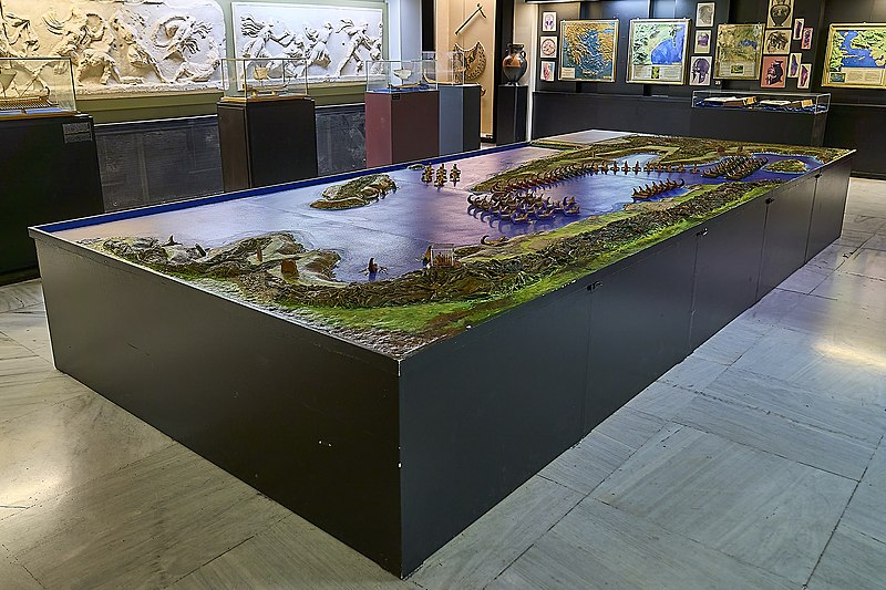 File:Scale model of the Battle of Salamis at Athens War Museum on 22 November 2022.jpg