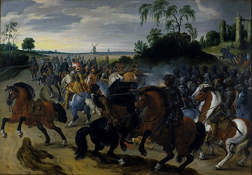 Sebastiaan Vrancx - Reitergefecht am Fuß eines Hügels