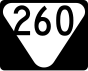 Маркер State Route 260
