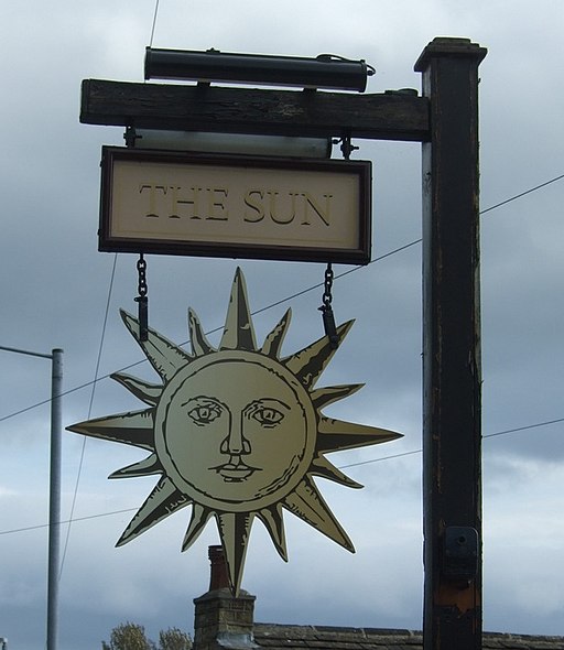 Sign for the Sun pub, Flockton - geograph.org.uk - 4191467