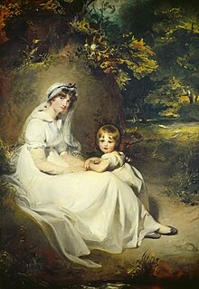 Lady Mary Montagu (daughter of 5th Earl of Sandwich and Lady Mary, coheiress of 6th Duke of Bolton). wife of 1st Viscount and mother of the 2nd and 3rd Viscount Sir Thomas Lawrence, Lady Mary Templetown and Her Eldest Son, 1802, NGA 103.jpg