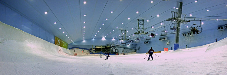 Panorama sjezdovky Ski Dubai.