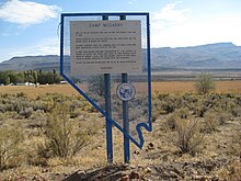 Camp McGarry Historical Marker, located at Soldiers Meadows Soldiers Meadow area.jpg