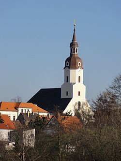 St. Moritz-Kirche in Taucha - Blick von Gutenbergstraße - panoramio.jpg