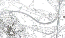 Map of the hospital and tramway, with connections to the NSR's Churnet Valley Railway St Edwards Hospital 1925 map.png