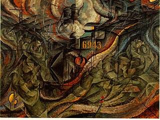 <i>States of Mind I:The Farewells</i> Painting by Umberto Boccioni