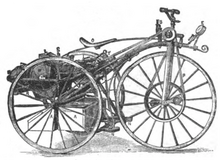 Drawing of tricycle version, circa 1884 Steam velocipde Knights Mechanical Dictionary page.png