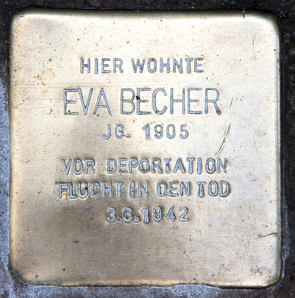 File:Stolperstein Fasanenstr 58 (Wilmd) Eva Becher.jpg