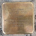 Stolperstein in S-Mitte für Albert Feit (22. Juli 2020)